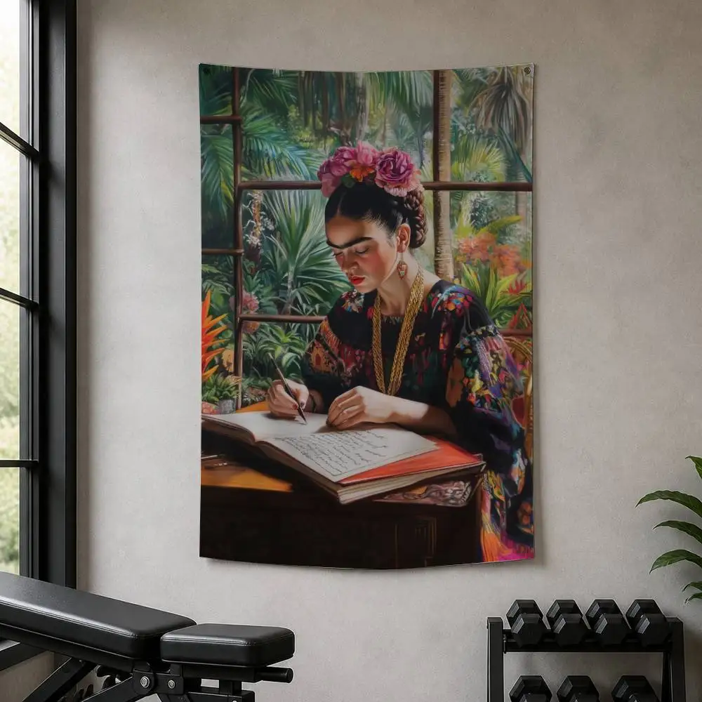 Art F-Frida K-Kahlo  Decorative Wall Flag Banner for Home Garden Garage Indoor Outdoor Decor
