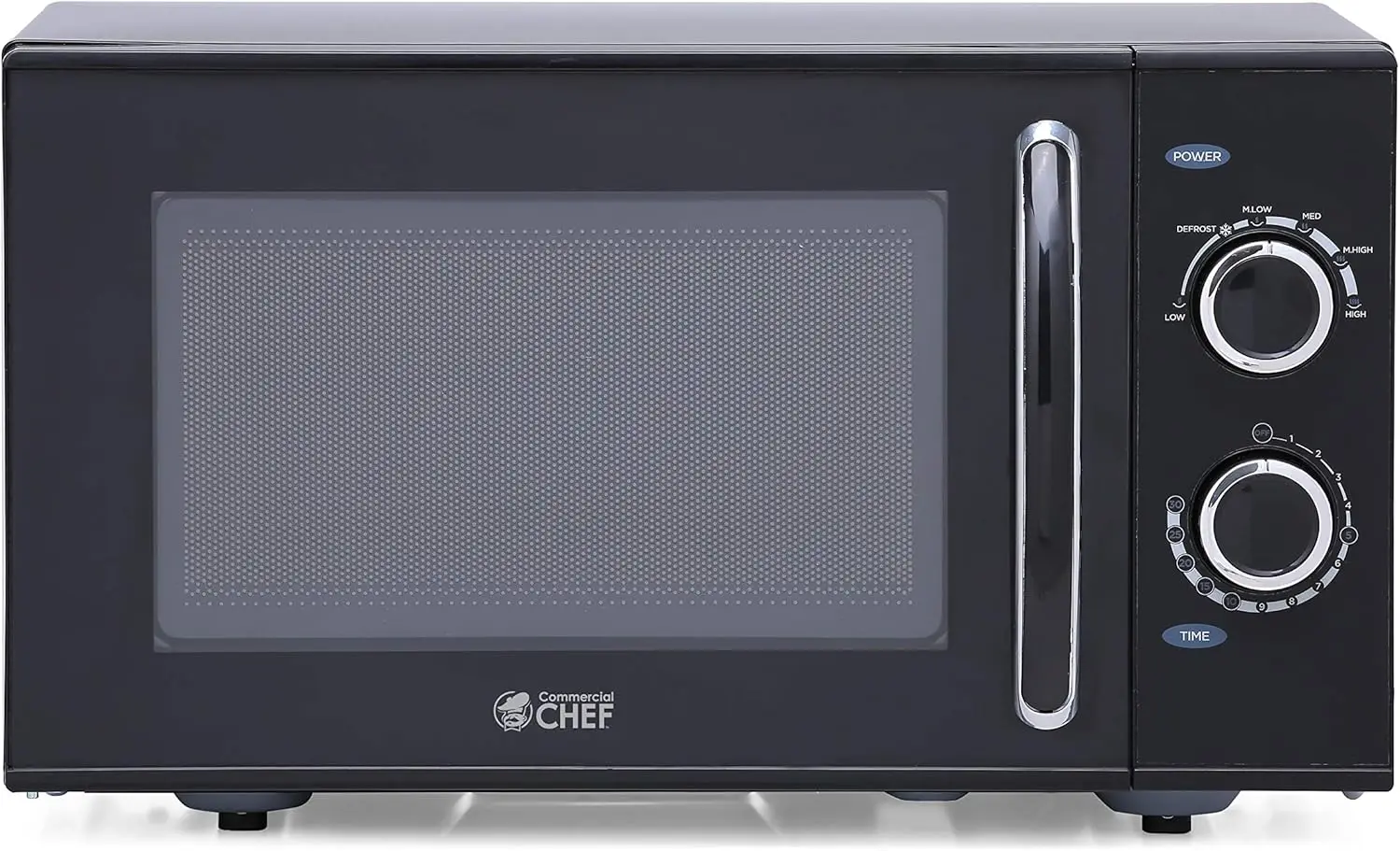 Microwave Dial putar koki komersial dengan 6 tingkat daya, Microwave kecil dengan pegangan tarik, Microwave meja 900W