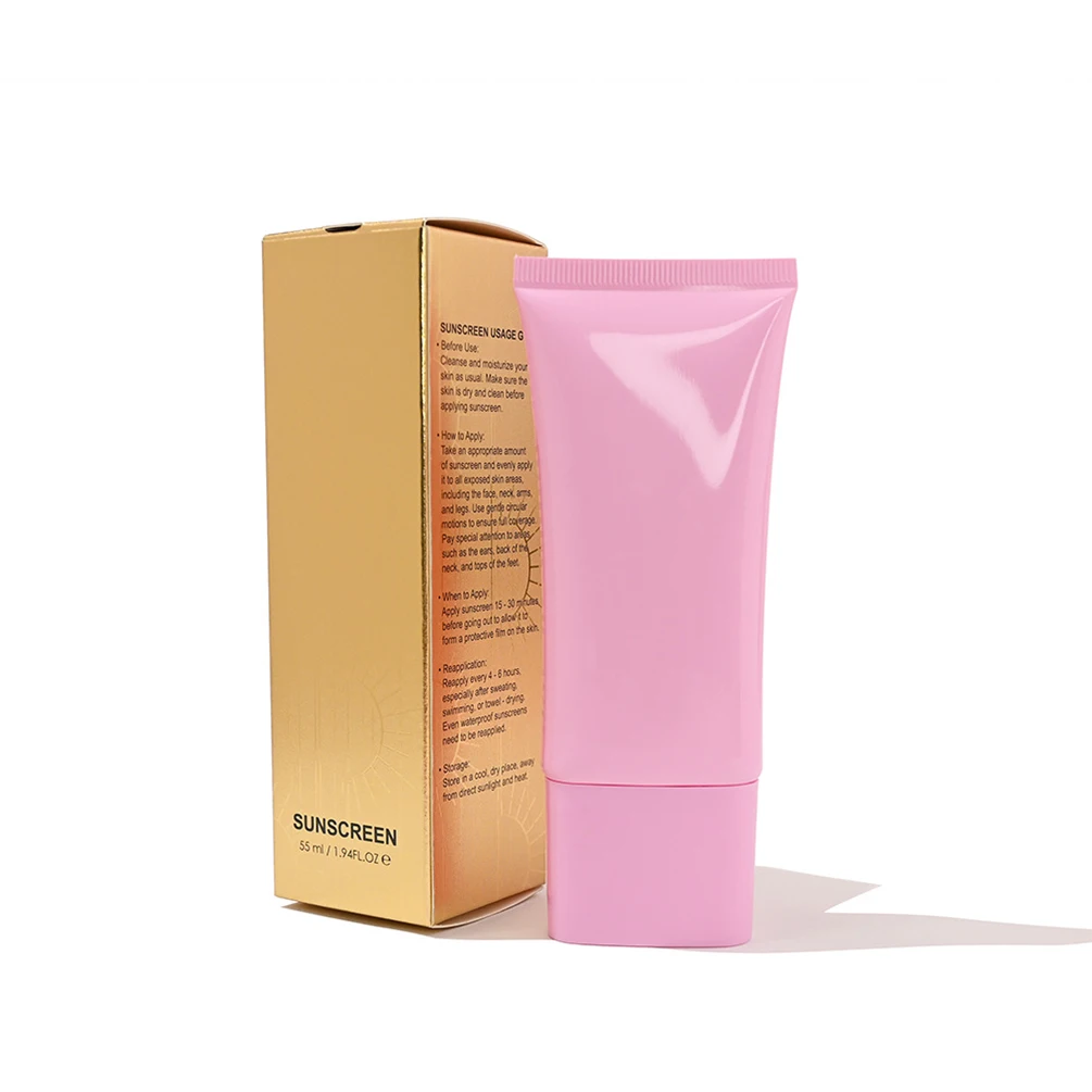 55ml プライベートブランド ホワイトカラー フェイスプライマー カスタムロゴ 保湿 ハイドレーティング ラディアント ブライトニングクリーム 長持ちメイク