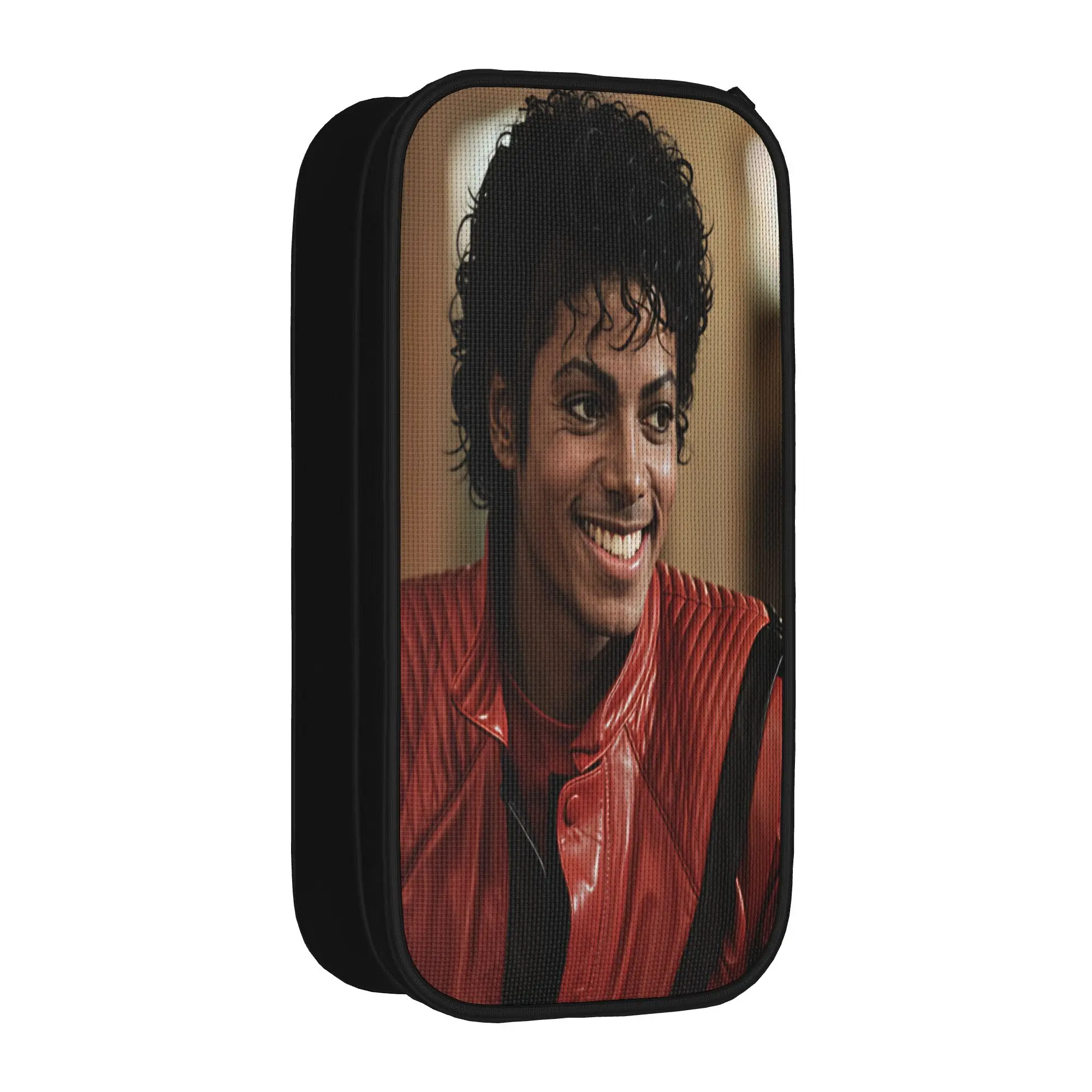 Retro Pencil Case Michael Jackson Pencil Box  Back To School Pencil Cases Child Zipper Design Stationery Organizer