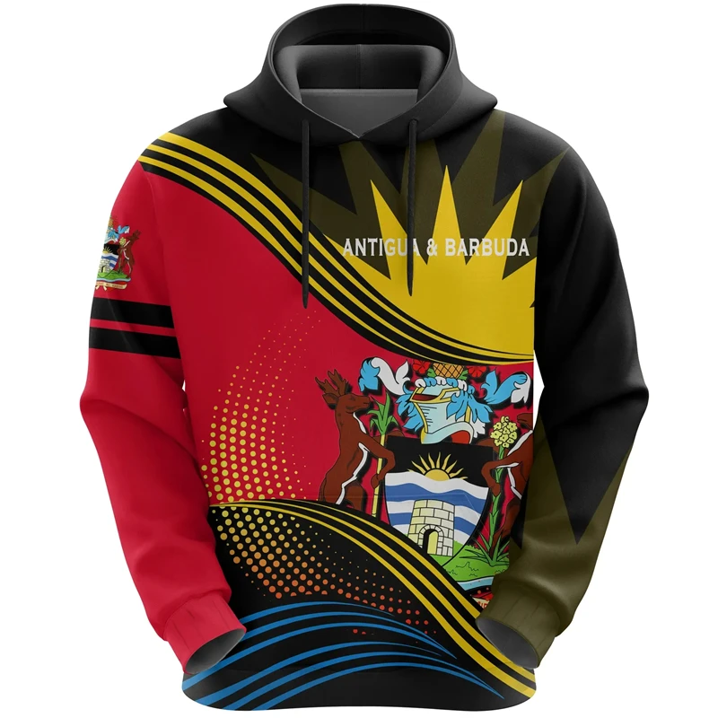 

Antigua And Barbuda Flag Map 3D Print Hoodie For Men Clothes Fashion National Emblem Sweatshirts Casual Male Tracksuit Pullovers