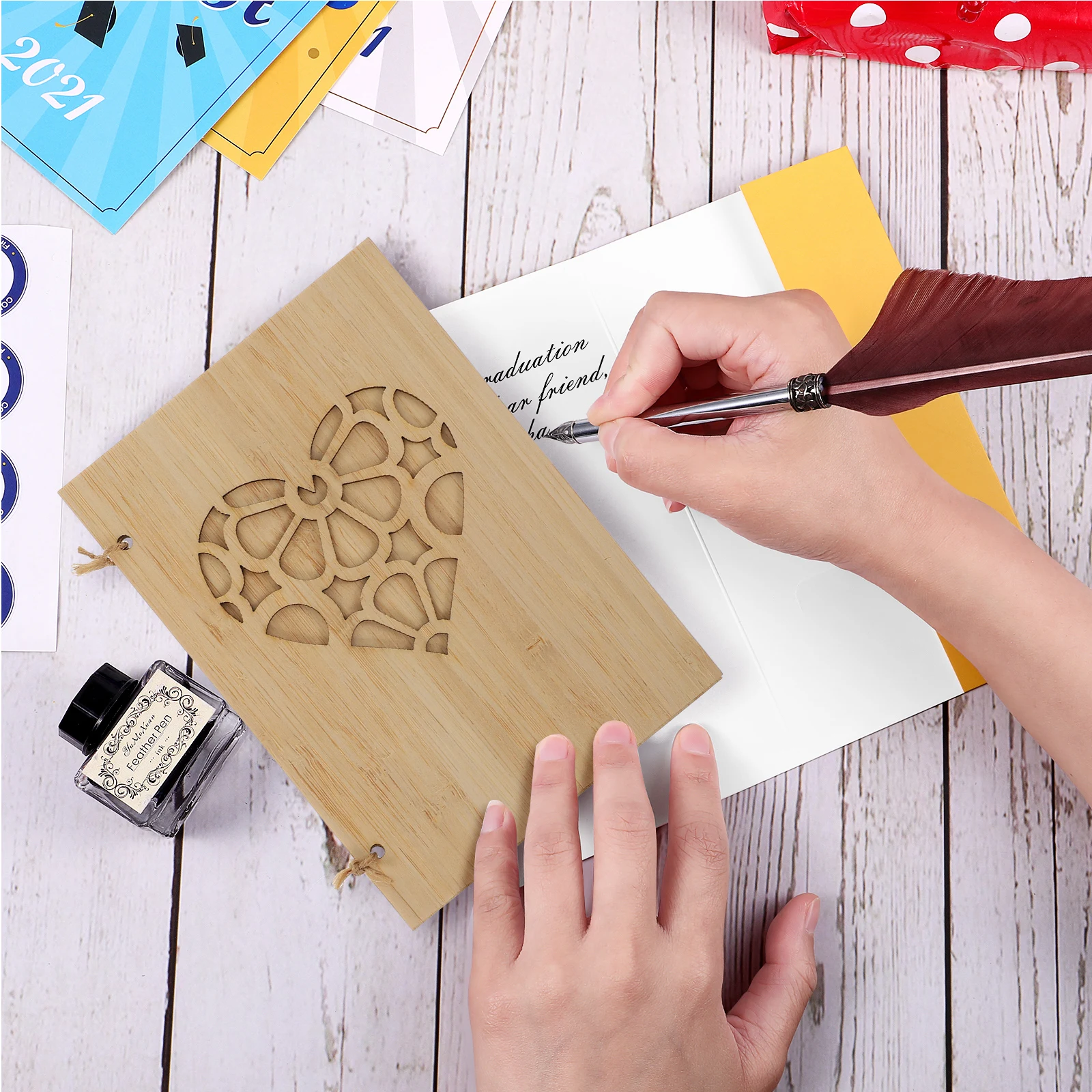 

1pc Thank You Cards Greeting Cards Birthday Wedding Message Card Congratulation Card Fashion Eco Friendly