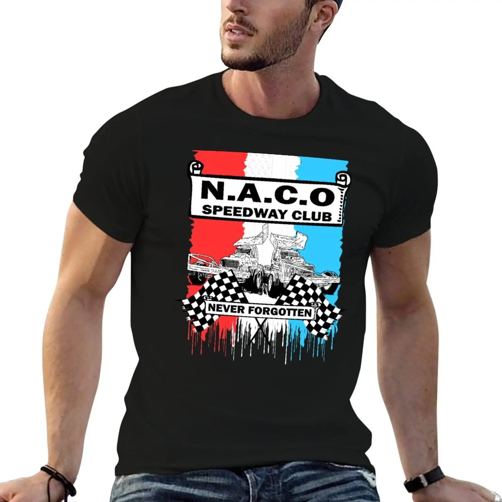 Never Speedway Baarlo man funny casual shirts Forgotten man N.A.C.O t t for Club shirt T-Shirt cotton