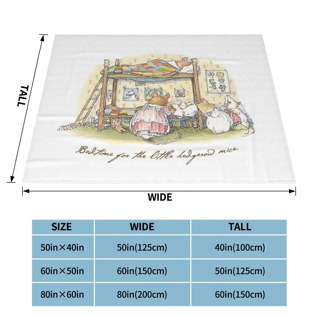 Lady Woodmouse Gets The Little Blanket Bedspread On The Bed Throw Bed Covers Sofa Bed Decorative Sofa Blankets