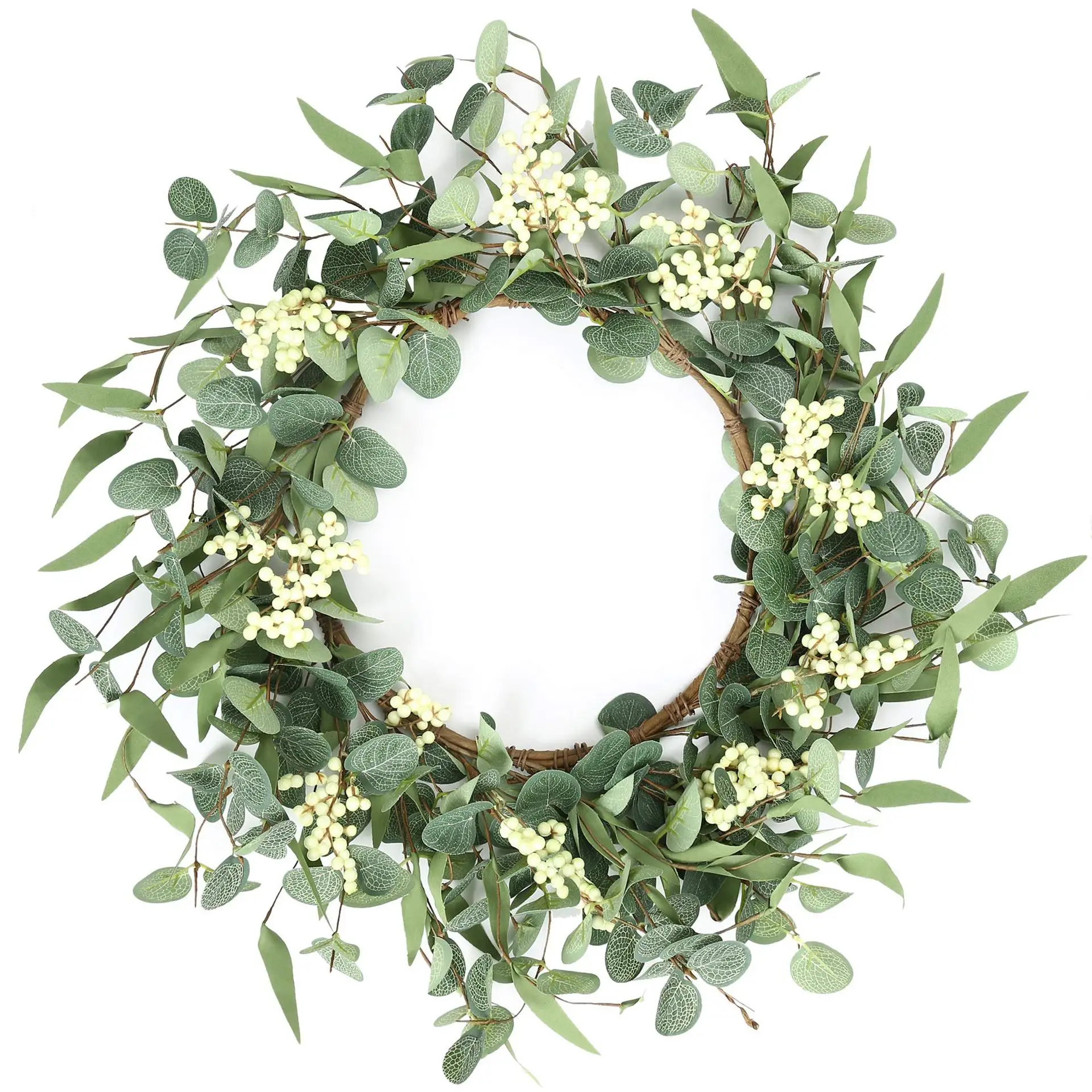 45cm Easter Holiday Garden Decoration Rattan Wreath Simulation Eucalyptus Leaf Rattan Door Head Pendant 45cm Easter Holiday Garden Decoration Rattan Wreath Simulation Eucalyptus Leaf Rattan Door Head Pendant