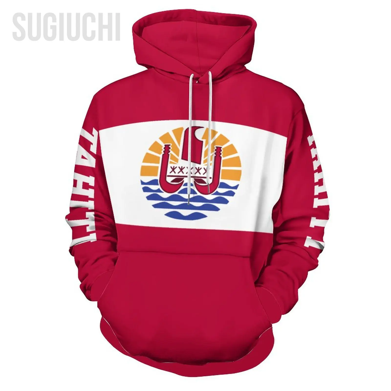 Unisex 3D Hoodie Tahiti Flag Men Women Polyester Harajuku Sweatshirt Pullover Hoodies Casual Cool