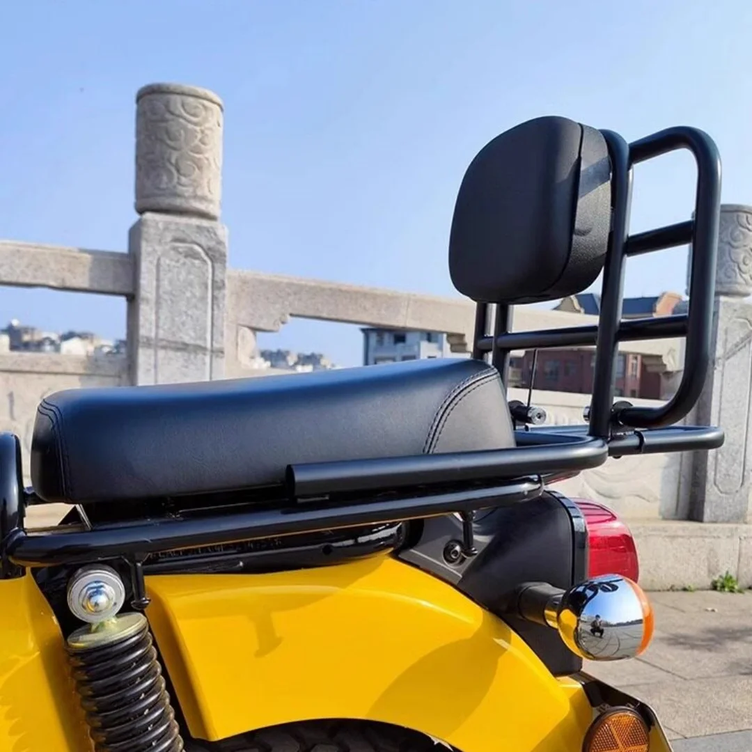 For Honda CC110 Cub Integrated Rear Backrest Foldable Bent Tube Luggage Rack Passenger Modification Accessories