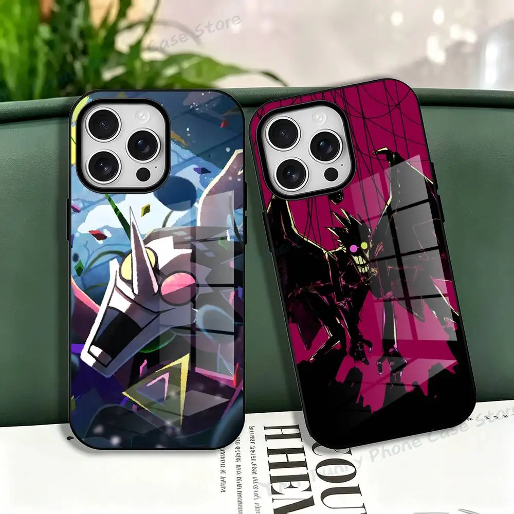 D-Deltarune Spamton Magnetic For Case For Iphone 17,16,15,14,13,12,11 Pro Max Mini Plus Frosted Shell Cover