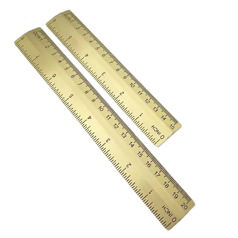 Brass Paperweight Ruler Heavy Press Strip Chinese Brush Writing Book Pressing Vintage Desktop Ornament Learn Work Drawing Ruler