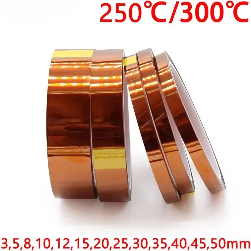 3mm - 50mm 3D Printer Parts High Temperature Resistant Heat BGA Kapton Polyimide Insulating Thermal Insulation Adhesive Tape