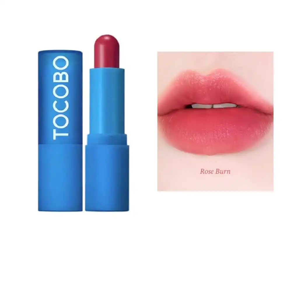 1/3 PCS TOCOBO Bálsamo labial colorido de vidro 3,5g Elegante e suave cor labial rosa hidratante e nutritivo batom cuidados diários com os lábios