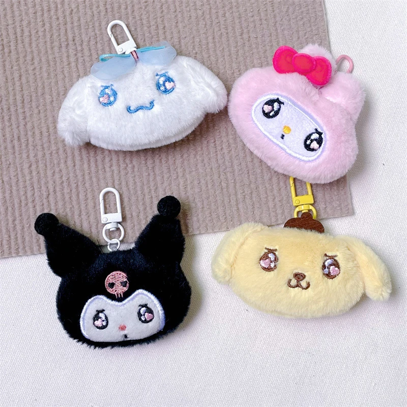 Porte-clés en peluche Sanurgente Squeak Anime Butter, jouet en peluche mignon, joli pendentif de sac, Hello Kitty, Melody, Kuromi, cadeau de couple