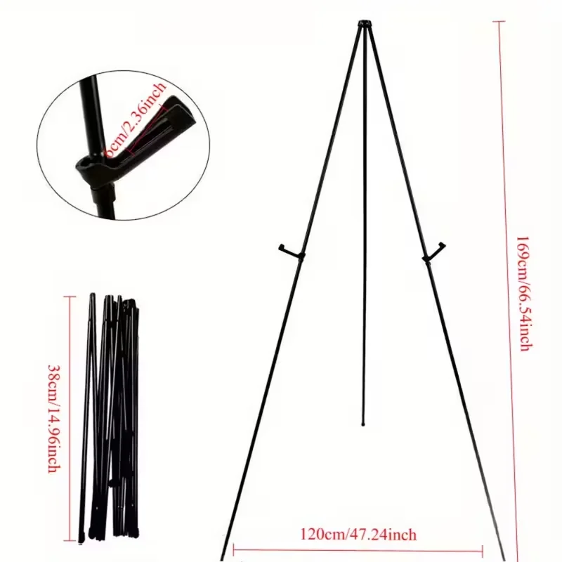Folding Tripod Display Easel Stand Art Drawing Easels Painting Art Easel Holder for Photo Frame Art Boards Wood Board Posters