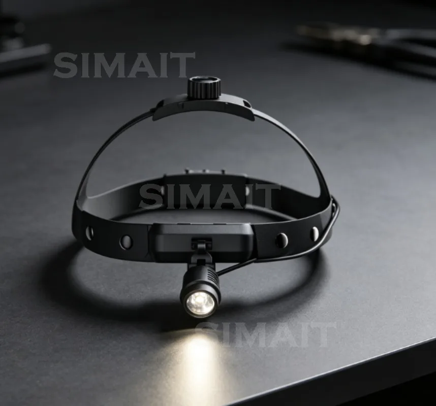 Rechargeable LED Surgical Head Light High Brightness Medical Headlamp with 2‑Meter Light Cable for ENT Operating Room Use