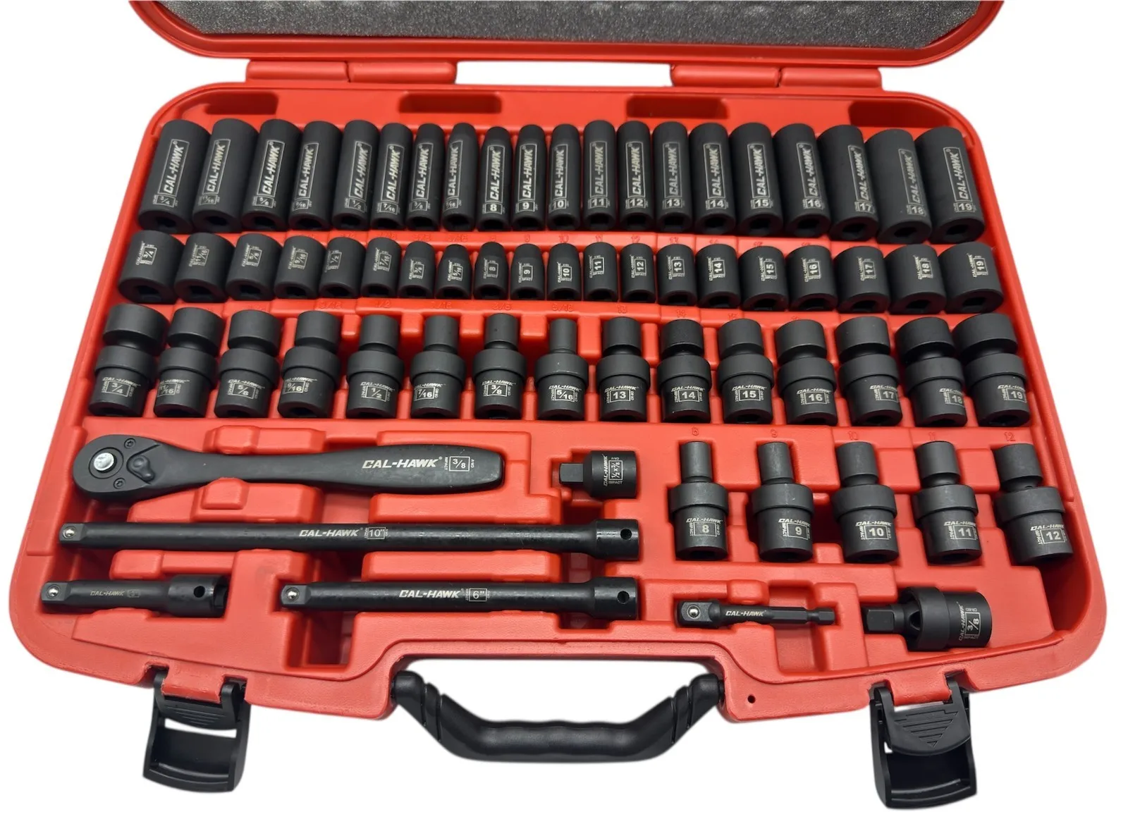 Hand Tool Sets67 Piece 3/8 Inch Drive Socket Wrench Set Metric and Standard Tools for Impact