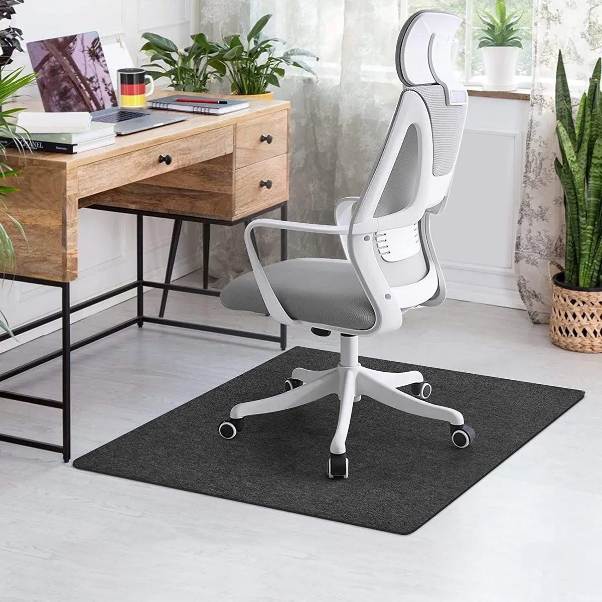 A33Z-Tappeto di protezione per il pavimento Sedia da ufficio Tappeto sottostrato Tessuto jacquard Sedia da scrivania per tappeti e pavimenti duri