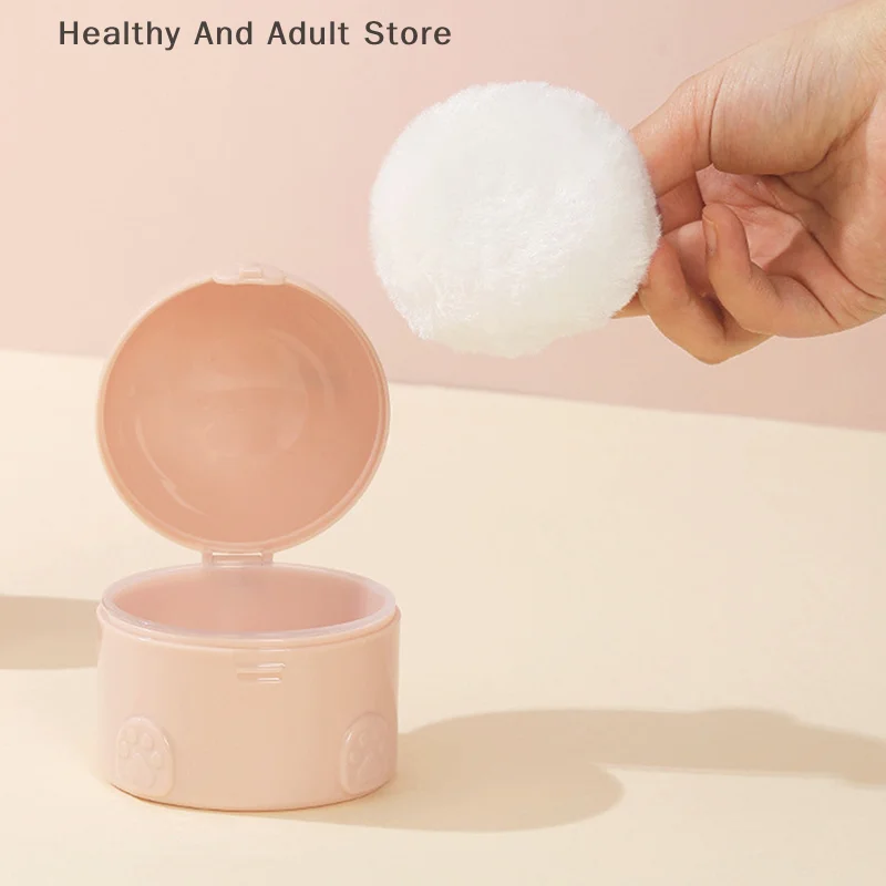 Bear Shape Empty Box Baby Powder Sub-Bottling Storage Box Empty Container Multifunctional Empty Powder Puff Boxes For Child