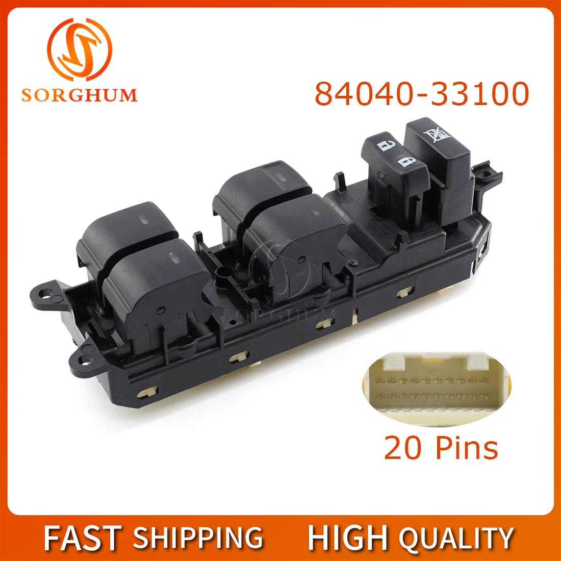 

SORGHUM 84040-33100 Car Power Master Window Lifter Switch Regulator Button For Toyota Camry Prius Land Cruiser Venza Lexus CT200