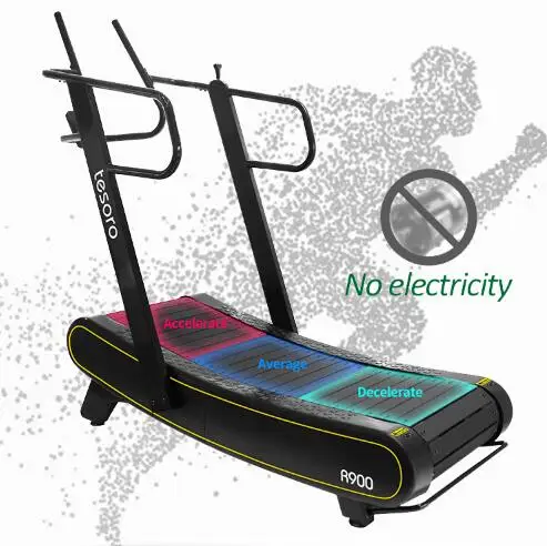 Wholesale Innovative  Gym Equipment with High-end Instrument and Magnetic Resistance bar Best Price Commercial Curved Treadmill