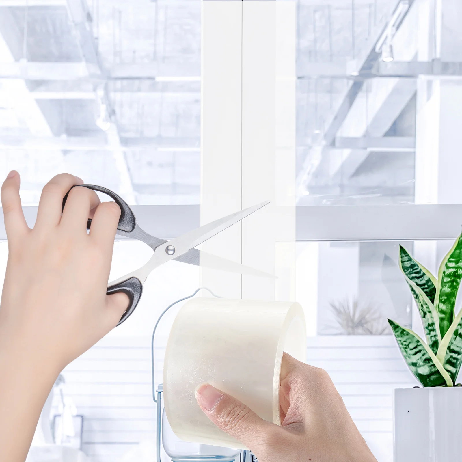 

1 Roll Clear Acrylic Sealing Tape Heavy Duty Window Weather Insulation Film For Draft Dust Smog Air Conditioner Gap Sealant