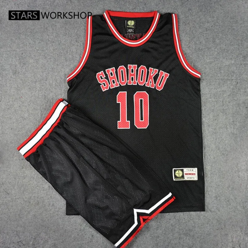 أنيمي تأثيري حلي Slamdunk جيرسي شوهوكو مدرسة كرة السلة فريق Kaede Rukawa Hanamichi Sakuragi قميص ملابس رياضية موحدة