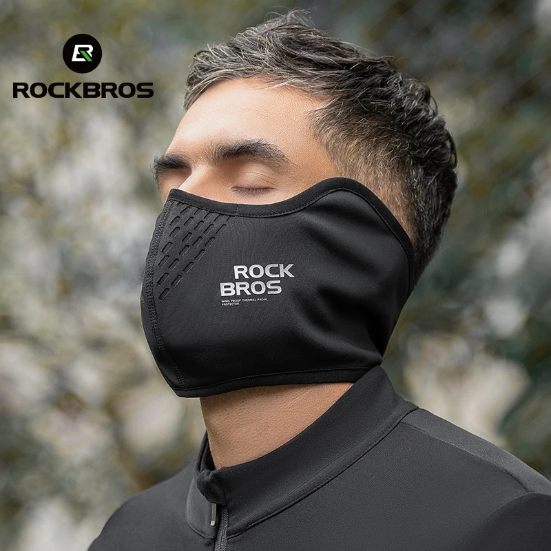 ROCKBROS cieplejsza maska wiatroszczelna motocykl polarowa szalik sportowy zewnętrzna ochrona twarzy kominiarka rowerowa czapka kolarska do biegania