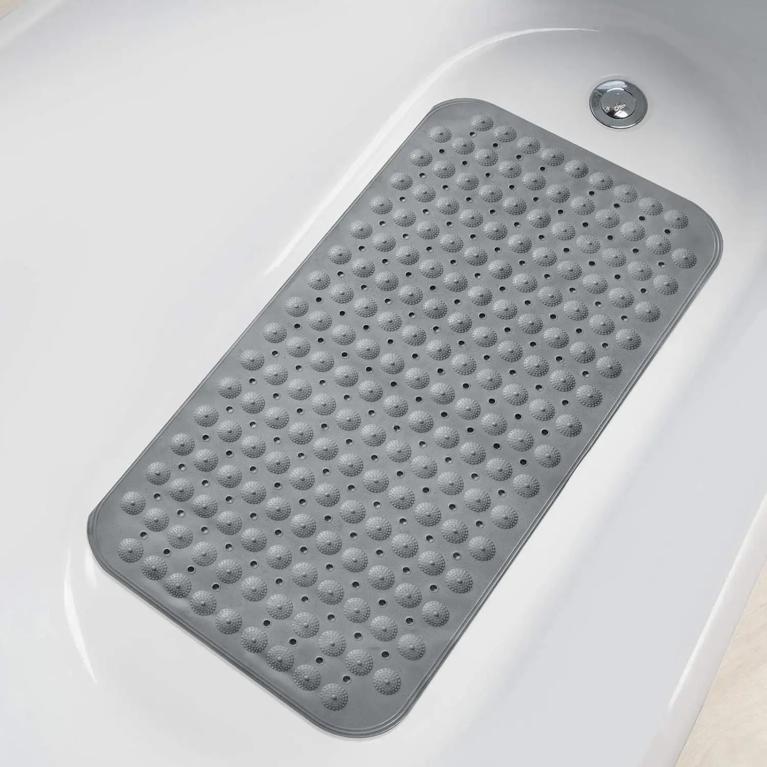 

Non Slip Bath Mat 31.88x15.74 Inch Shower Mat with Massage Particles for Bathtub, Suction Cup Bathmat for Home Gym Hotel