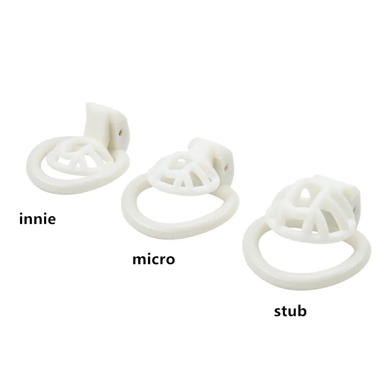 Locked In Lust Male Chastity Cage Innie Male Chastity Device with 4 Penis Ring ,Cherry Keeper MicroCage Sex Toys