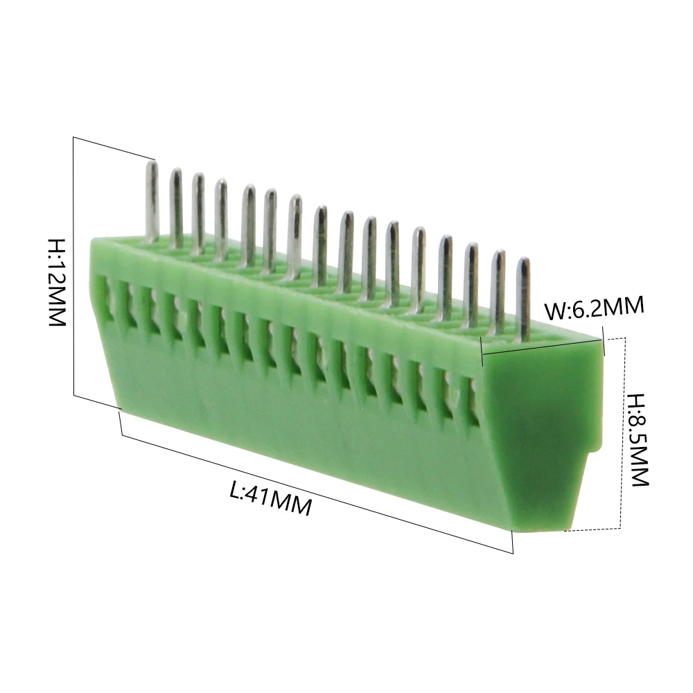 LILYGO®16-контактный разъем 2,54 мм, винтовые клеммы, блок-коннектор 150 в, 6 А для стандартного кабеля 24-12 AWG