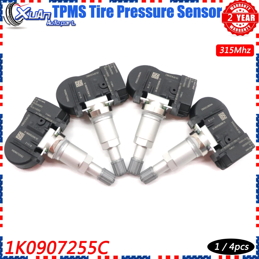 Xuan TPMS Tire Pressure Monitor Sensor 1K0907255C for Audi S4 S5 Q5 A3 A4 A5 Quattro SQ5 Volkswagen EOS Passat Beetle Golf R32