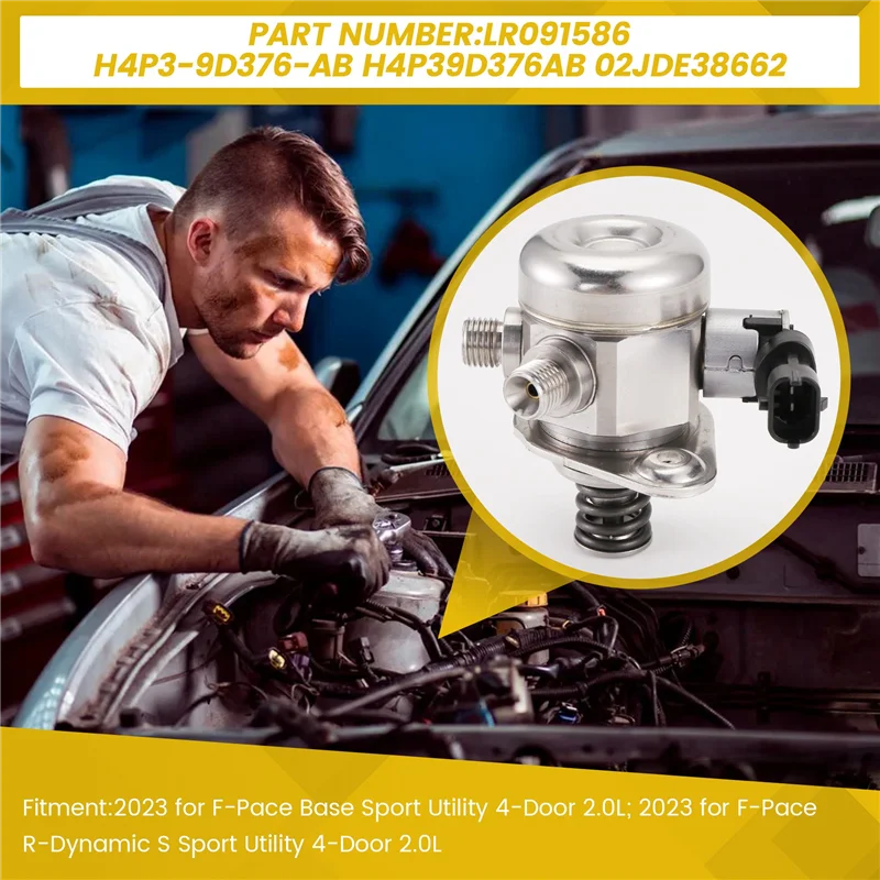 

A80X-LR091586 High Pressure Fuel Pump For Range Rover IV Sport II Evoque Velar 2018-2023 2.0T H4P39D376AB 02JDE38662