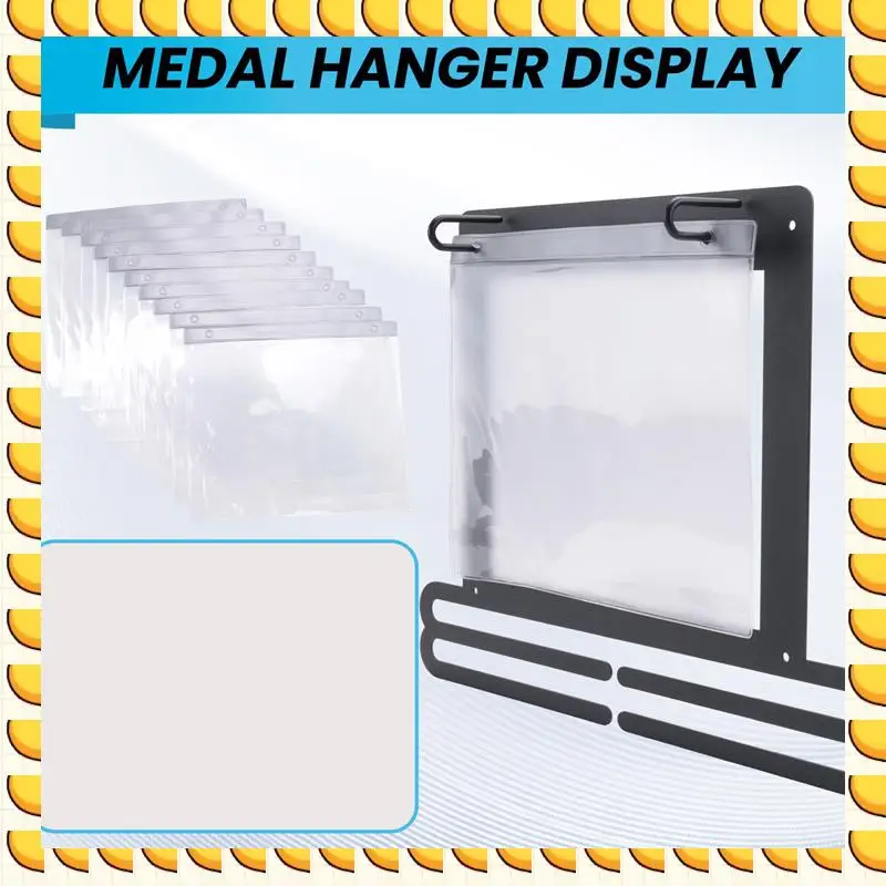

BAAU 2X Дисплей для медалей Настенная вешалка для медалей Нагрудник для бега и держатель для медалей Подвесная стойка для медалей Квадратная форма Держатели для медалей