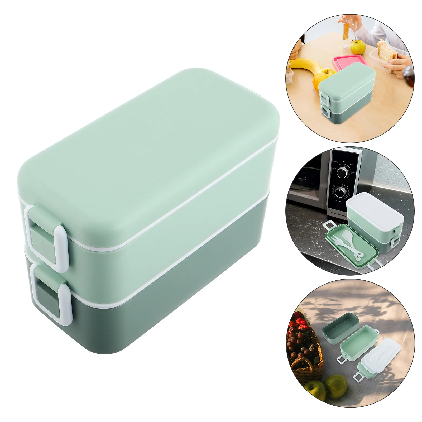 

Divided Meal Prep Containers Leakproof Stackable Reusable Lunch Box Microwave Safe Bento Multi Compartment Food Storage