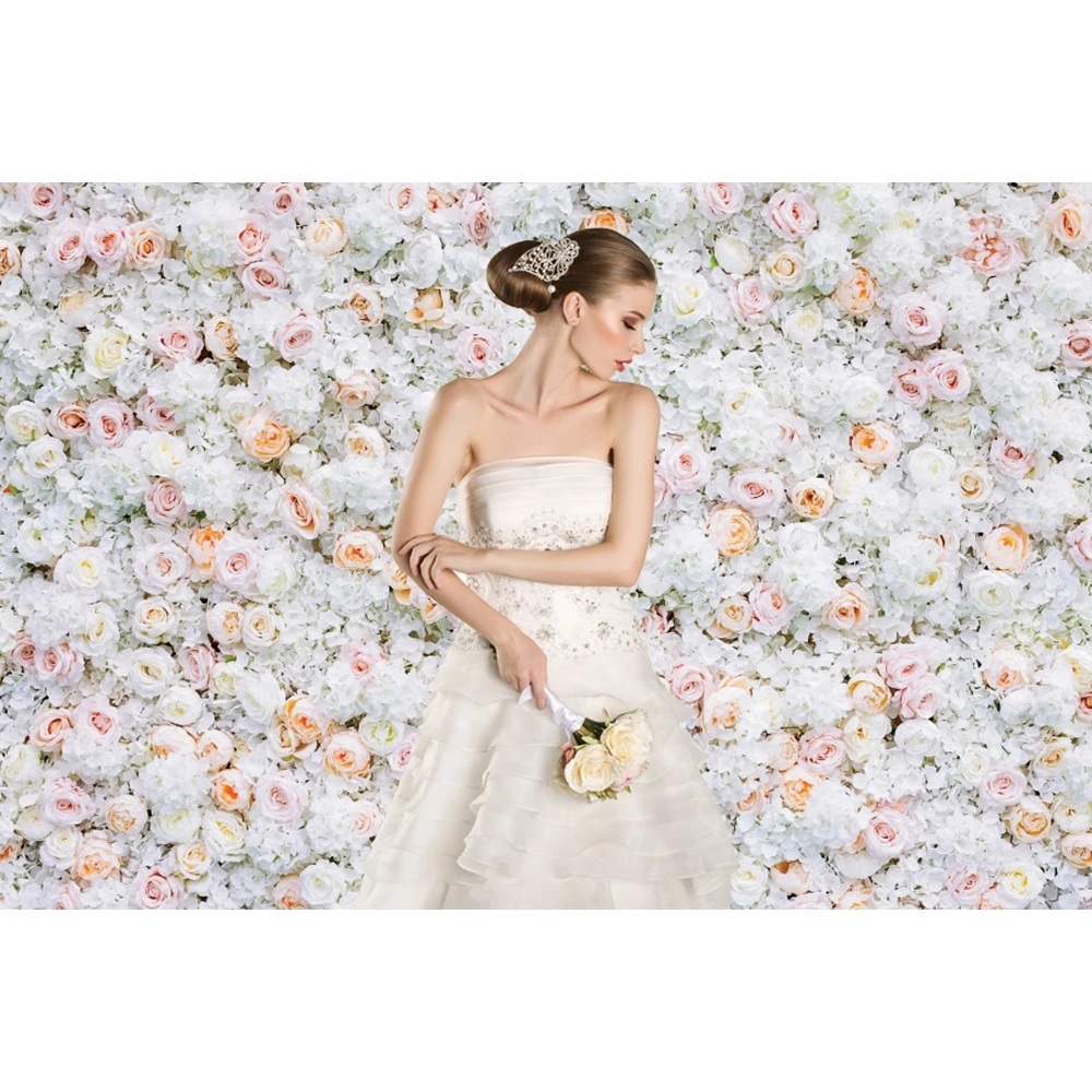 Blumen-Blumen-Wand-Hochzeitshintergrund für Fotografie, Braut, Babyparty, Geburtstag, Mariage, Zeremonie, Hintergrund, Dekor, Fotostudio