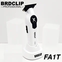 BRDCLIP X Series White FA1T 7700RPM Professional Electric Hair Trimmer Hair Clipper For man carving DLC Blade Barber Shop Tool