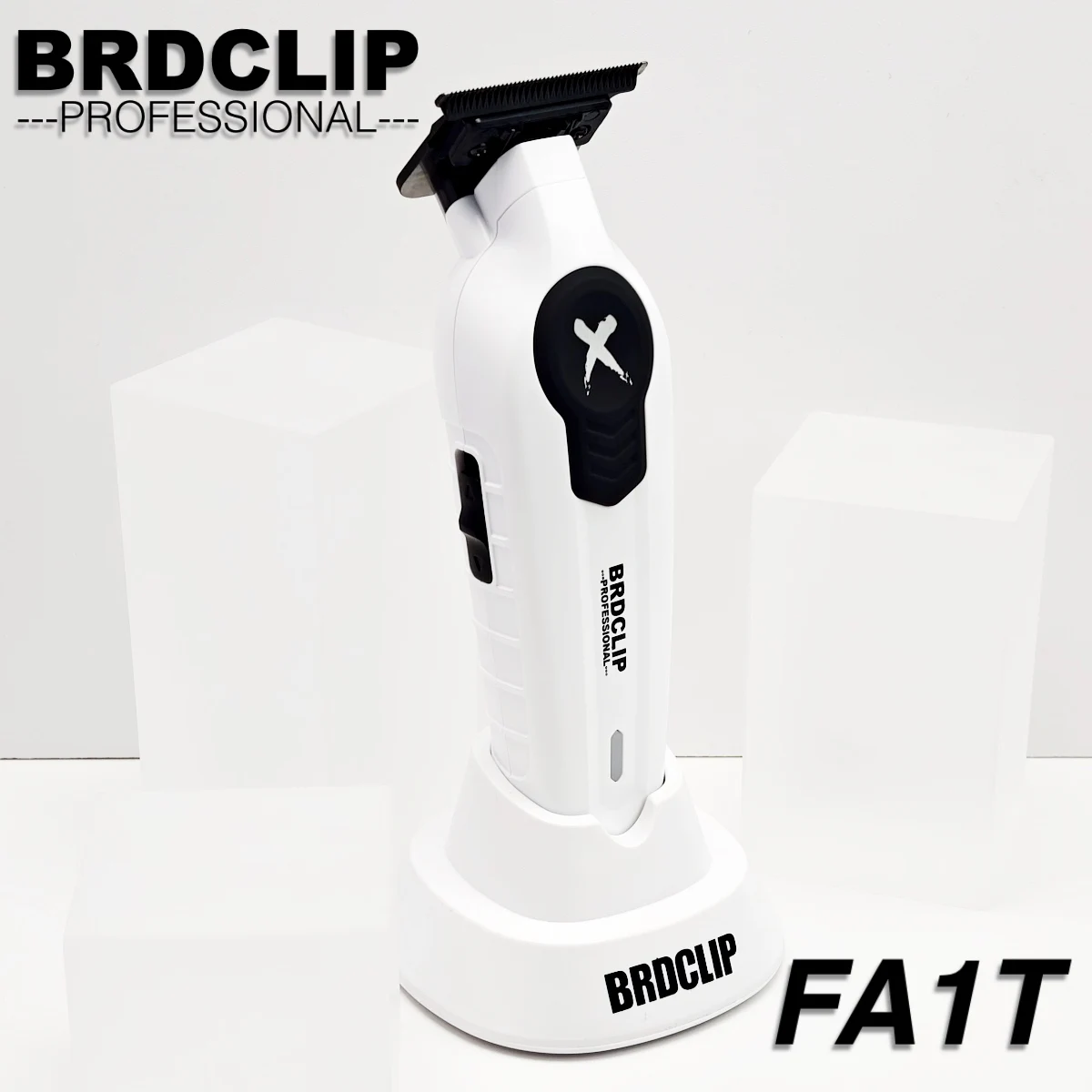 BRDCLIP X Series White FA1T 7700RPM Profesjonalna elektryczna maszynka do strzyżenia włosów dla mężczyzny rzeźba DLC Blade Barber Shop Tool