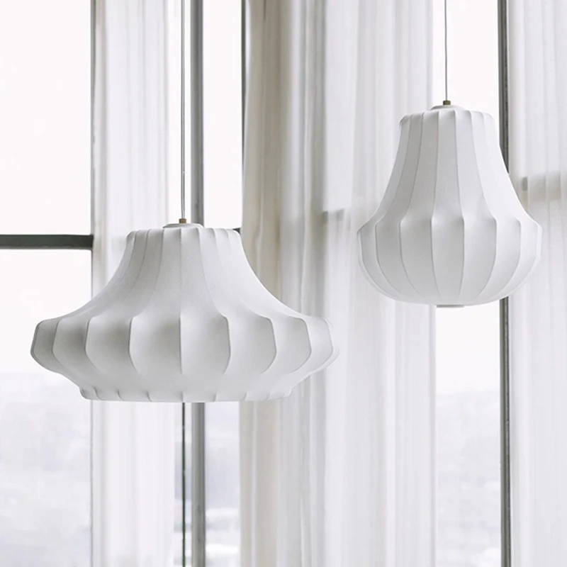 

Japanese Wabi Sabi Silk Pendant Lights Living Dining Room Bedroom Loft Lustre Home Decor Chandelier Indoor Lighting Hanging Lamp