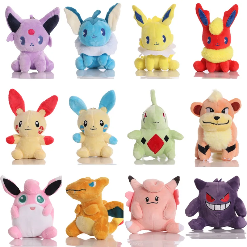 

Pokemon Eevee Plush Toy Doll Gengar Clefable Vaporeon Charizard Glaceon Leafeon Flareon Jolteon Plush Stuffed Key Chain Toys