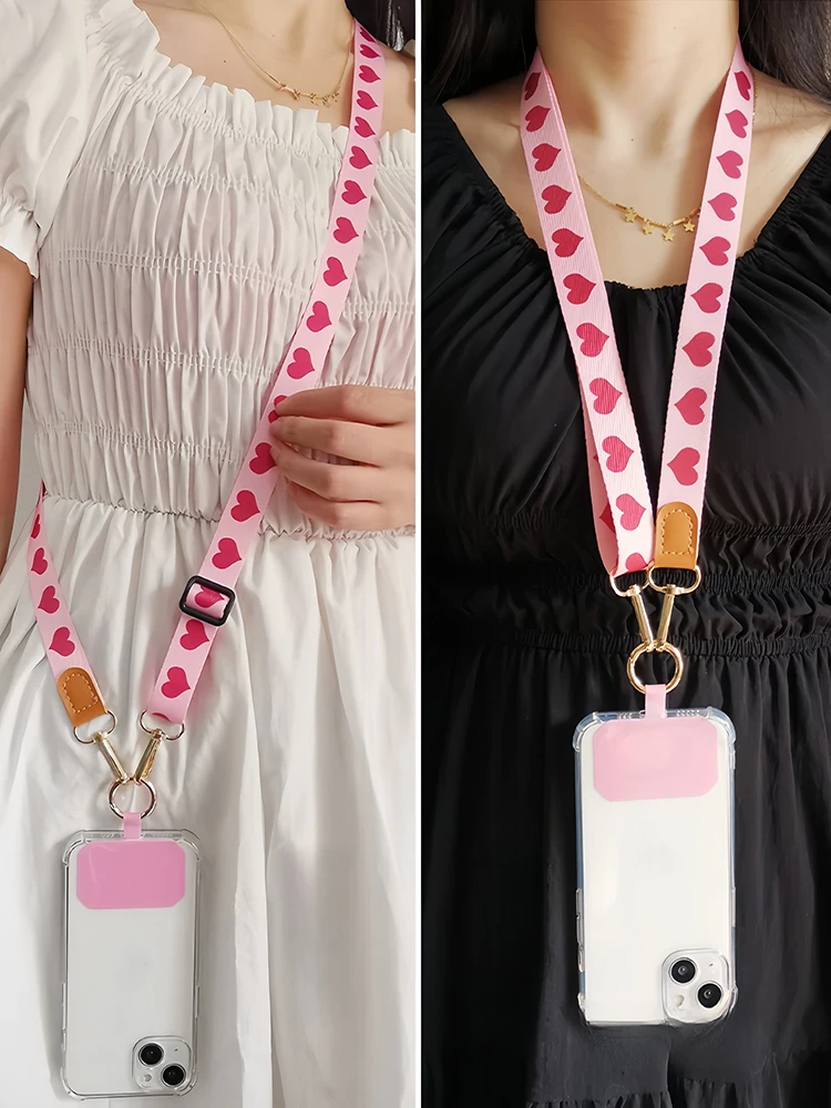 Simple Ins style Phone Lanyard Adjustable Neck Strap Crossbody Anti-lost Mobile Phone Rope for All Cell Phone Cases Accessory