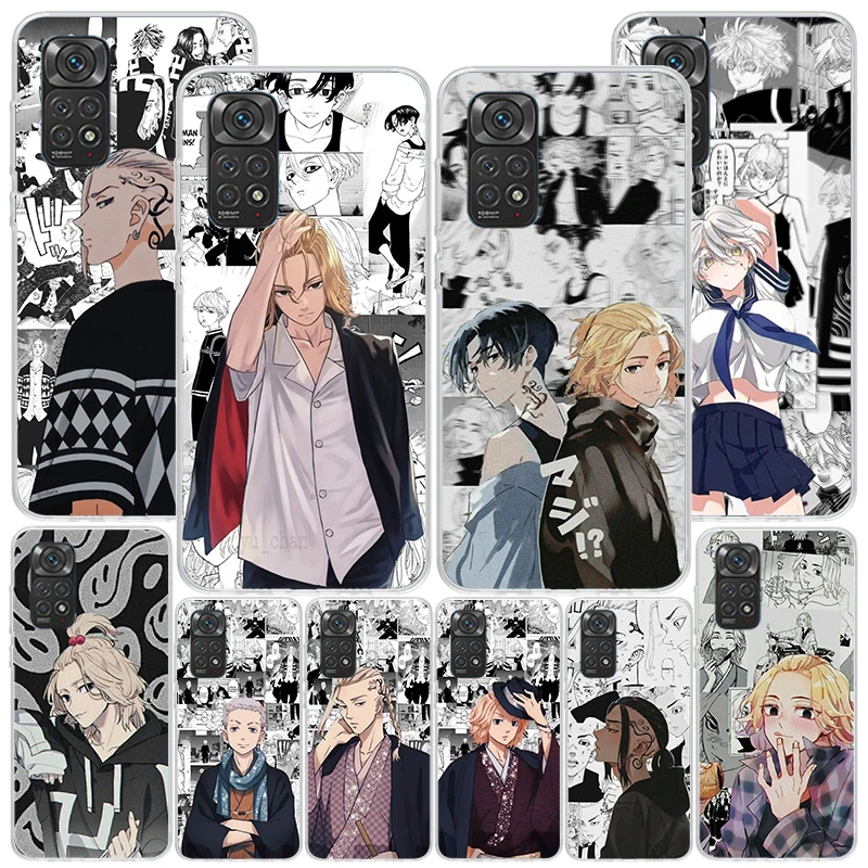 Custodia per telefono Anime Tokyo Aevengers per Xiaomi Redmi Note 13 12S 12 11 11S 11E 10 Pro Plus 10S 11T 9 9S 8 8T 7 5G Cove personalizzata