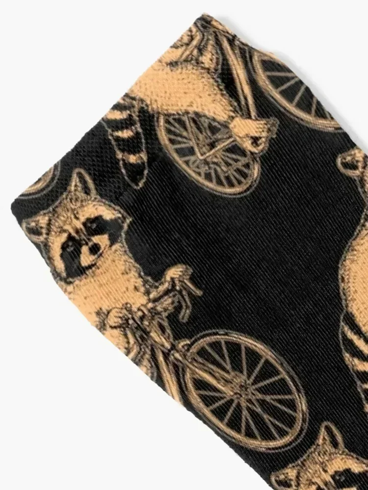 Cycling Cute Racoon Socks Run happy ankle christmass gift Socks For Girls Men's