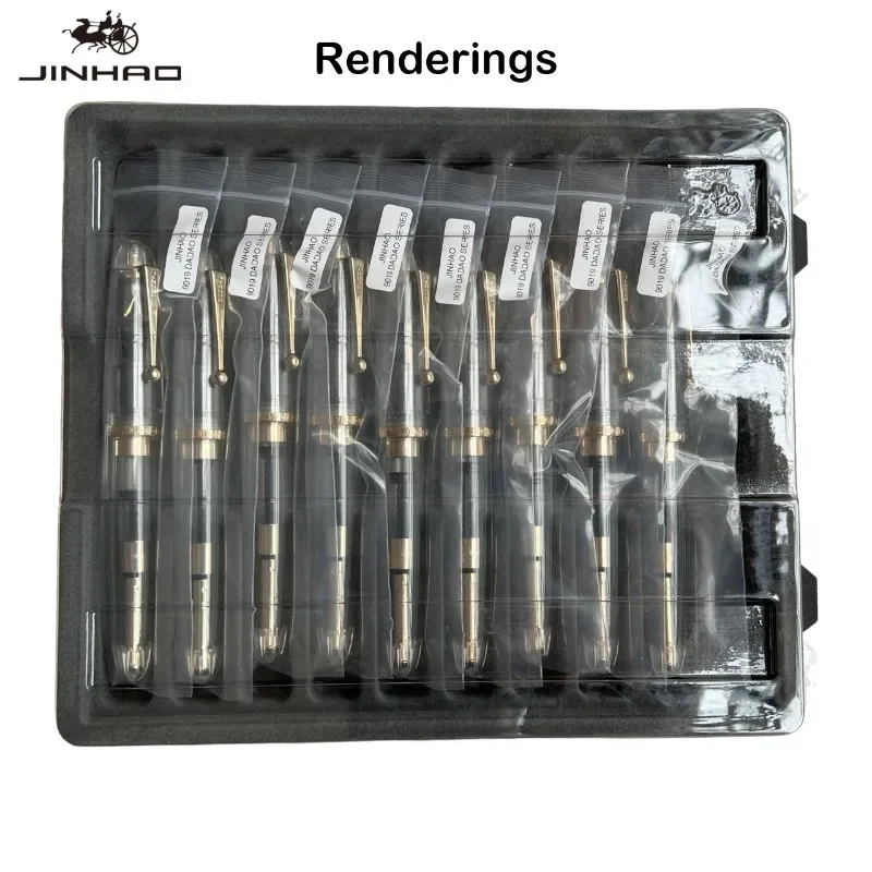 1/5/10 PCS JINHAO Case Hold 5 Pens/10 Pens Fountain Pen Transparent Plastic Storage Box Korean Stationery School Office Supplies