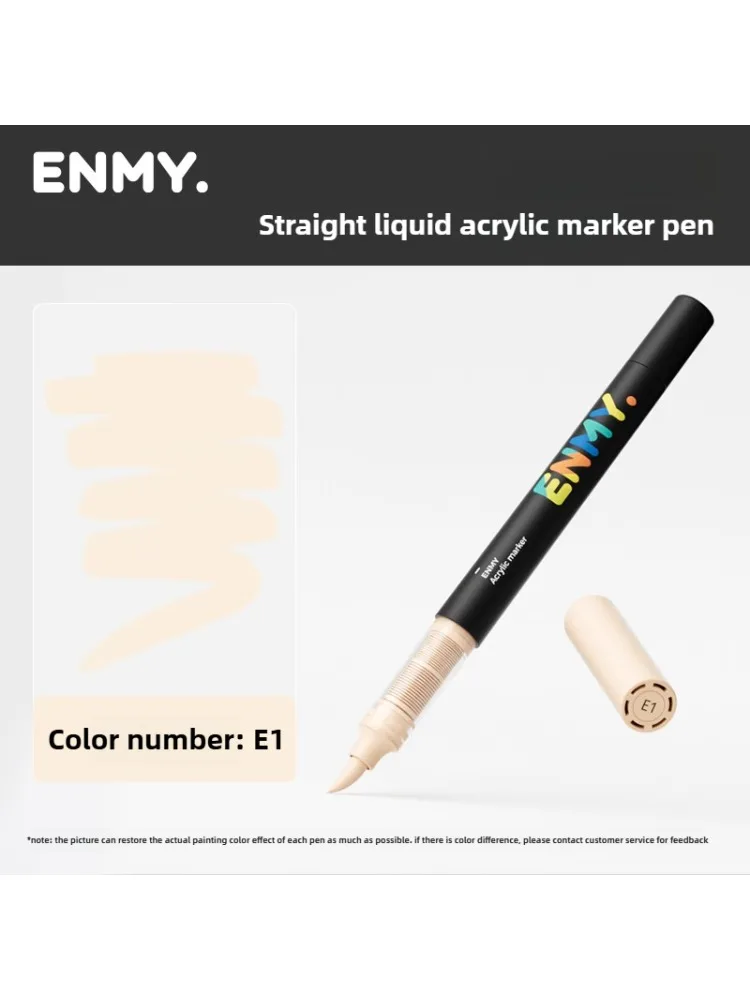 ENMY – marqueurs acryliques liquides directs, 60 couleurs, pointe souple mélangeable, marqueurs artistiques Non transparents, papeterie fournitures scolaires, 1 pièce