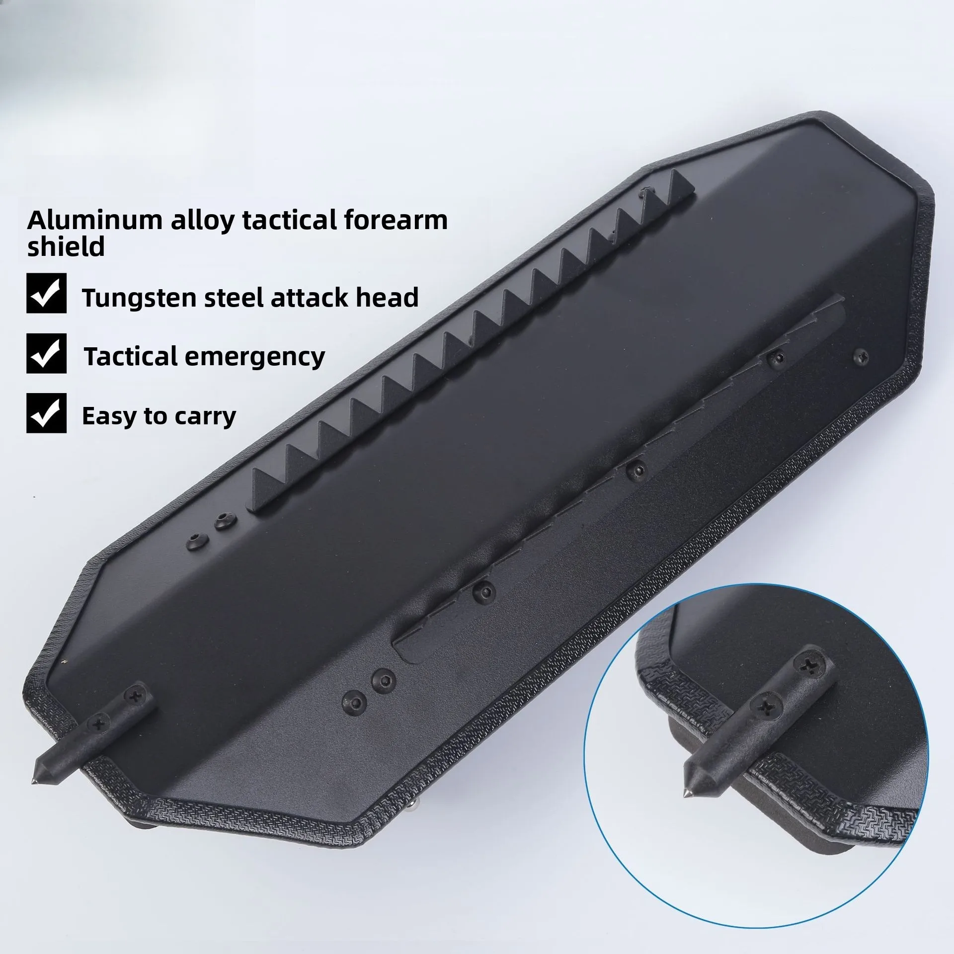 Aluminum Alloy Tactical Riot Arm Shield Explosion-proof Metal Shield Security Attack Protective Arm Shield Multi-functional Arm