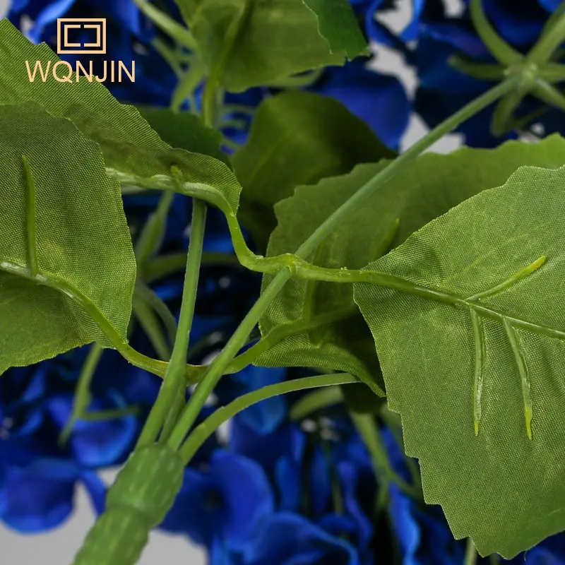 WQNJIN 5-köpfe Hortensienstrauß aus Seide, künstliche Blumen für Party, Hochzeit, Wohnzimmer, Dekoration, Zubehör, Heimdekoration – Detail 13