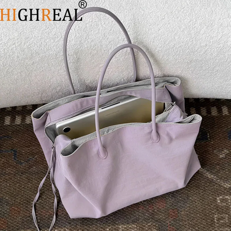 

Korean Casual Tote Bag For Women Luxury Designer Handbag Purse New In Polyester Large Capacity Top Handle Underarm Shoulder