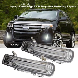 For Ford Edge Everest LED Daytime Running Lights Car Foglamp 2011 2012 2013 2014 DRL With Turn Signal Auto Daylight Accessories