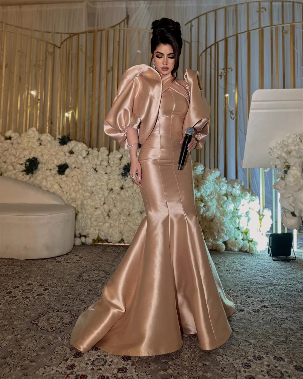 Formal Party Women Long Bespoke Occasion Gown Evening Dresses Pastrol Unisex Jersey Retro Dubai Saudi Arabic Prom Customized