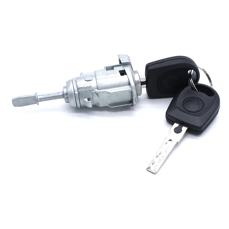 Front Left Driver Side Door Lock Cylinder with 2 Keys 604837167 1U0837167E for Golf 1997-2006 Jetta 1997-2005