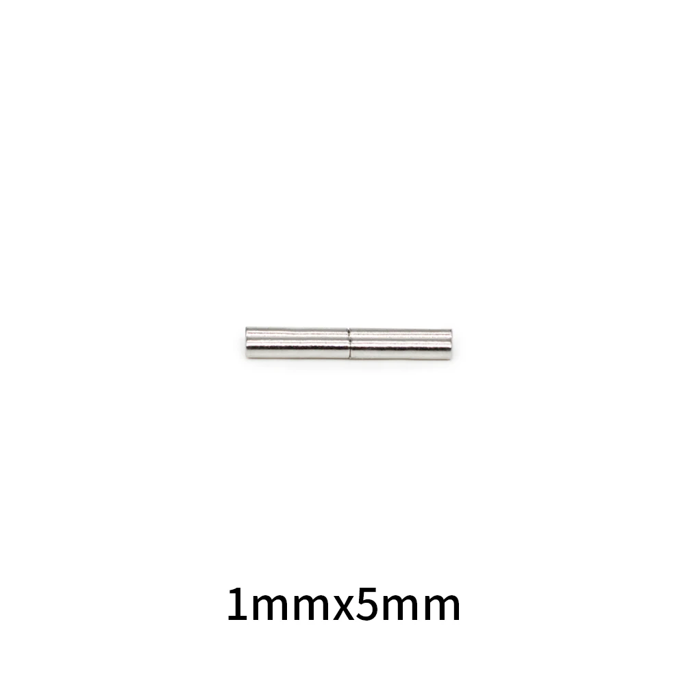 Imán de neodimio superpotente para electrónica de campo de sonido, bloque N35 NdFeB, 50-2000 piezas, 1x5mm x 5mm